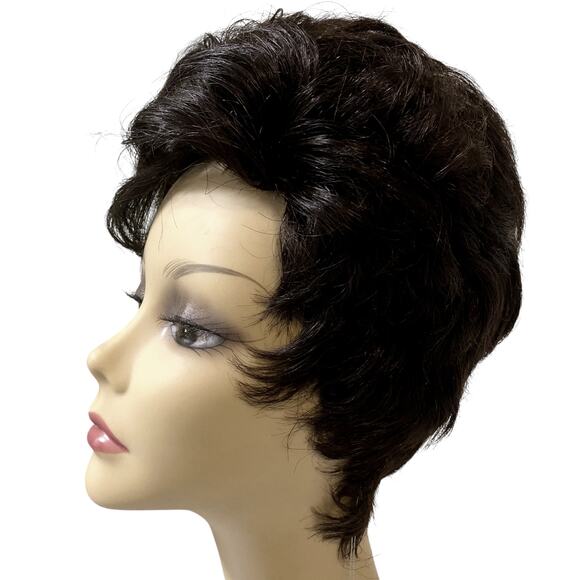 Human Hair Razor Pixie Wig Vivica A Fox H205V Black Pure Stretch Cap NWT - Picture 9 of 10